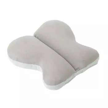 Ikehiko Cushion Seat Cushion Plain Butterfly Irregular Waist Rest Gray 40 x 40 cm Pastel Color Chewy Feel Yearly All Season Seat Backrest Butterfly