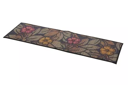 Ikehiko Igusa Entrance Mat F Nadeshiko Rising Frame 35 x 120cm Black Made in Japan Urethane Back Approx. #8817710