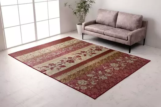 Ikehiko Igusa Rug Carpet Mat DX Viola Wine 191 x 250 cm Rectangular Made in Japan Elegance Backing Cushioning Approx. Year-round Non-slip #8260129
