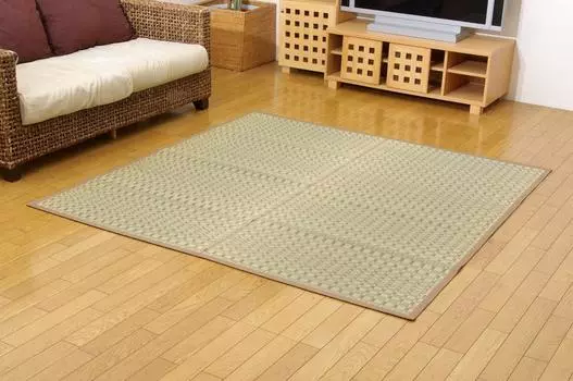 Ikehiko Igusa Rug Carpet Okutango Honma 2 Tatami 191 x 191 cm Beige Made in Japan Approx. #4412912