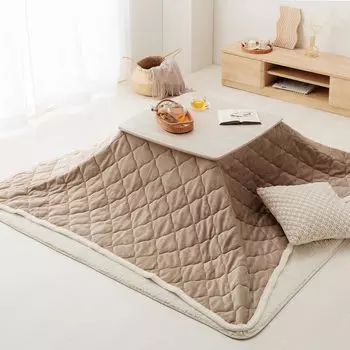 Ikehiko Kotatsu Futon Square Base бежевый 190 x 190 см Двустороннее одеяло Простое моющееся мягкое прибл.. #1172831020111 бежевый