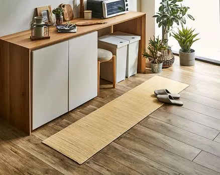 Ikehiko Rattan Mat Hallway Entrance Mat Java 45 x 150cm Cool Natural Material Approx. #5201910