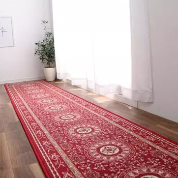 Ikehiko Repellent Hallway Mat 79 x 180 cm Wine Water Repellent Elegance Pattern Nylon 4550317108655 Water Roman Non-Slip винный