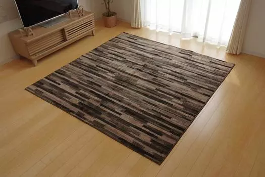 Ikehiko Rug Brown Mattone Plain Weave 4723279 190190cm
