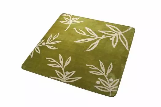 Ikehiko Rug Carpet Leaf Gnome Green 185 x 185cm Washable Rug Approx. #9844386