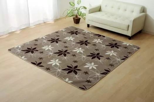 Ikehiko Rug Carpet Tatami Mat Washable Antibacterial Odor Resistant Plain WS Planta Brown 130 x 185cm Hot Carpet Compatible 1.5 Approx. #9810934