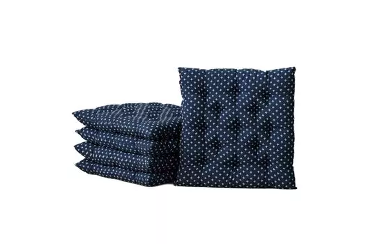 Ikehiko Сделано в Sashiko Маленький 45 x Набор Компактный Японский Японский Западный Для Гостей Zabuton, Япония, Стиль, Zabuton, Темно-синий, Приблизительно. 45см, 5, Маленький,