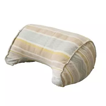 Ikehiko Single Approximately 55 x 35 Made in Uses recycled polyester Can be used as a Hand Backrest Cushion, Rectangular, Item, Breezy, Beige, cm,