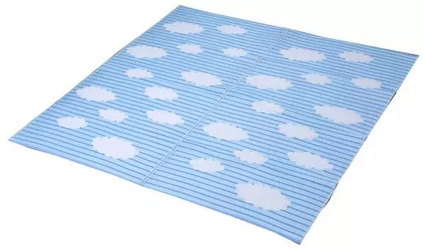 Ikehiko Washable PP Carpet Domestic Spider 174 x 174cm Blue Approx. #2101430