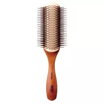Ikemoto Brush Hair Blow Styling Brush Мягкая щетка для укладки волос IKH1620 Сделано в Японии, жесткость щетки/IKMT (S) коричневый