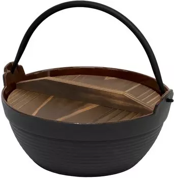 Ikenaga Iron Works IK Dencho Senka Deep Pot 24 см Чайная эмаль Литая Натуральное Дерево Китай QHK3024 (Внутренняя отделка) Утюг/Крышка