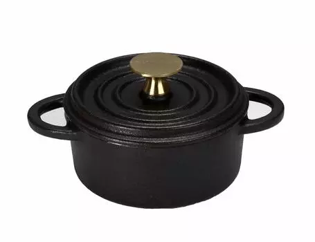 Ikenaga Iron Works Living with Iron Cocotte Pot 10cm Gift Wrapping Specification чёрный