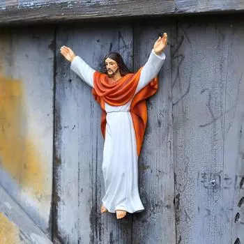 Иконы Иисуса Религиозные украшения, Религиозные статуи, Подарки, Христианские украшения для дома, Украшения для сада на открытом воздухе, Рождественские украшения 17.5X3.2X22cm