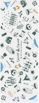 IKS Chusen Tenugui Hand Made in Camping 34 x Prime Fabric Towel, Japan, Gear, 88cm, 100% Cotton, (Unfinished) (Camping)