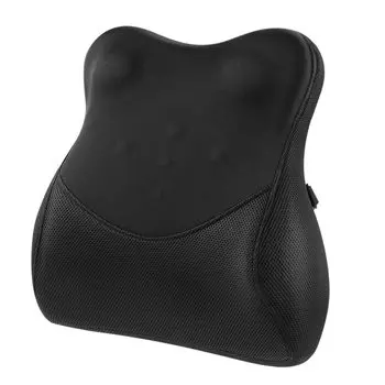 IKSTAR Поясничная поддержка Пена с памятью Облегчение боли в спине Поясничный Улучшенная шиацу выпуклость Соответствует безопасности RoHS Для регулируемого крепления Моющийся Черный чёрный