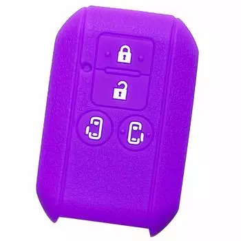 [ИКТ] Силиконовый чехол для смарт-ключа автомобиля Suzuki, сдвижного типа, 4 кнопки, фиолетовый /