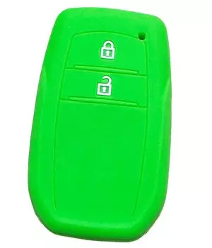 [ИКТ] Силиконовый чехол для смарт-ключа автомобиля Toyota 2 кнопки Зеленый / Новый Prius