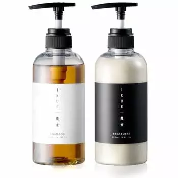 Ikue ikue shampoo & treatment white lily 500ml set wash with serum ingredients beauty salon exclusive hair care