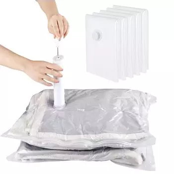 Ikurashi Clothing Compression Compression Travel Compression Vacuum Cleaner Hand Pump Space Odor Dust Mite Moisture Changing Moving L5 Bag, Bag,