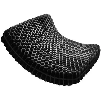 Ikurashi Gel Thick Gel Zero Honeycomb Respect for the Aged Working from Home Cover Black Cushion, Cushion, Cushion, Gravity, Structure, Ergonomic,
