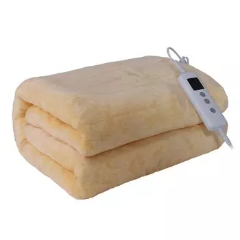 Ilake Electric с 6 уровнями температуры Перегрев Холод Энергия Пылевые клещи Отопление Электрическое одеяло Одеяло, 160x130 см, Пушистое, Моющееся, бежевый
