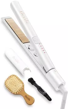 Iletile с помощью выпрямителя для волос Утюжок для волос Прямой отрицательный ион 2way не вызывает паровой тип жемчуга [Разработано парикмахером] [Взрывается] (Мини белый)