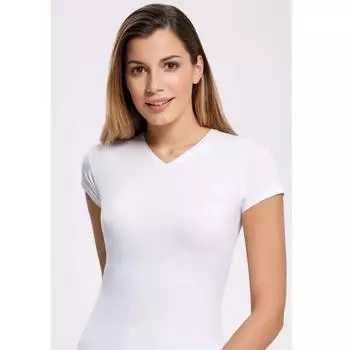 ILKE 2262 Женская футболка из лайкры с v-образным вырезом, 5 шт.