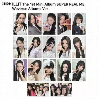 ILLIT Первый мини-альбом Super Real Me Weverse Albums Ver Официальная фотокарточка