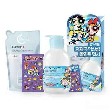 Illiyoon Ceramide Ato 6.0 Средство для мытья волос от макушки до пят Powerpuff Girls Edition 500 мл x 2 вида, 1 набор