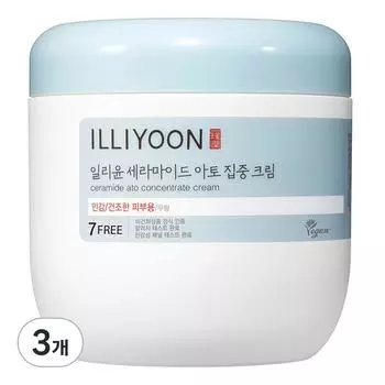 Illiyoon Ceramide Ato Intensive Body Cream Unscented, 500ml, 3 units