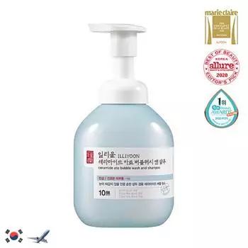 ILLIYOON Ceramine Ato Bubble Wash and Shampoo 400 мл