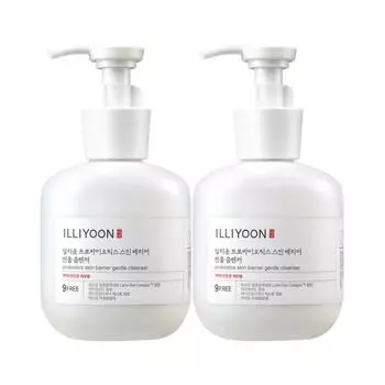 Illiyoon Probiotics Skin Barrier Gentle Cleanser Женское очищающее средство гелевого типа, 300 мл, 2 шт.
