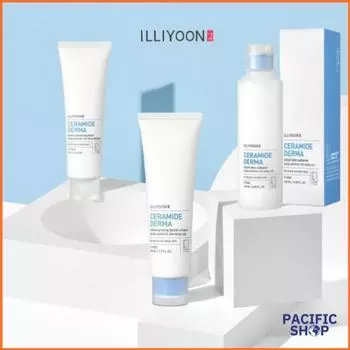 [ILLLIYOON] CERAMIDE DERMA Смягчитель кожи Relief 180мл, Крем для лица 80мл, Очищающая пенка 120г Skin Softener 180ml