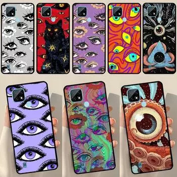 Иллюстрация глаза для OnePlus 10 9 Pro 8T 9R 10R Nord2 Чехол для Realme 8 Pro 9 GT Neo 3 2 Master 8i 9i Чехол Realme GT(Neo)
