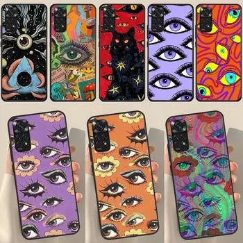 Иллюстрация глаза для Redmi Note 12 Pro Plus Чехол для Redmi Note 10 8 9 11 Pro 12S 11S 10S 9S 9C 10C 12C Чехол Redmi Note 10 4G