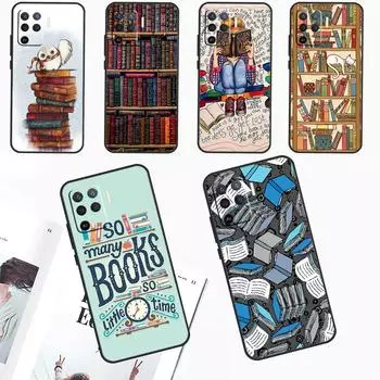 Иллюстрация книг для OPPO A98 A78 A58 A79 A16 A76 A96 A5 A9 A53 A17 A57 A77 A15 A52 A72 A74 A94 A54S Чехол OPPO A78 4G