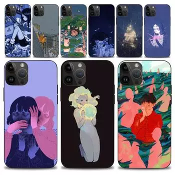 illustration Style Phone Case iphone15 14 13 12 11 Pro Max Mini X 7 8 Soft Case iPhone12