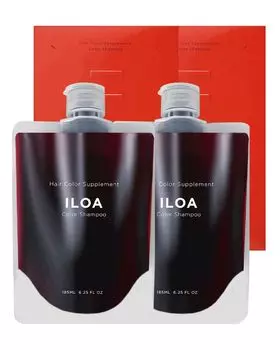 ILOA Добавка для окрашивания волос ILOA Color Shampoo 2 коробки Набор Red Red Beauty Salon Exclusive 185 мл Anti-Fade