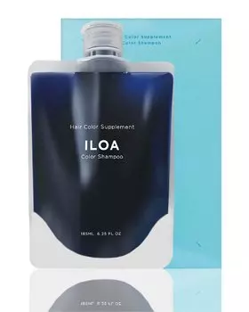 ILOA Дополнительная краска для волос ILOA Color Shampoo Blue Beauty Salon Exclusive 185 мл, против выцветания синий