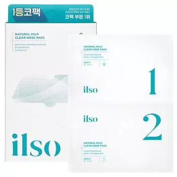 Ilso Natural Mild Clear Nose Pack Bioцеллюлоза, 5 листов, 1 штука Популярная корейская косметика