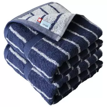 imaa Imabari Полотенце Сертифицированное банное полотенце Quick Made in Vacuum Compression Pack Stripe, Пушистое, Тонкое, Впитывающее, Сухое, Япония, 100% Хлопок, (2 ВМС)