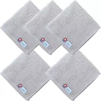 imaa Imabari Сертифицированные Ручной Работы в 34см x 5 штук Полотенца, Пушистые, Тонкие, Впитывающие, Быстросохнущие, Япония, 100% Хлопок, 35см, Вакуумно-Сжатая Упаковка,