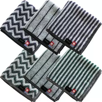 imaa Imabari Towel Сертифицированное полотенце для рук Полотенце Носовой платок 25 см Сделано в Японии Хлопок Полиэстер Вакуумная компрессия Упаковка Ассорти 6 шт CM-A