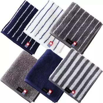 imaa Imabari Towel Сертифицированное полотенце для рук Полотенце Носовой платок Сделано в Японии Хлопок Ассортимент 6 100% (D-части)