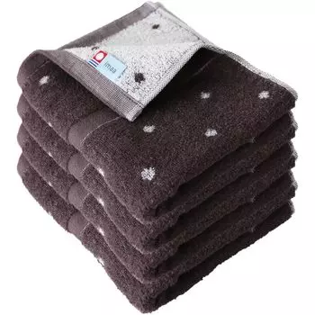 imaa Imabari Towel Сертифицированный набор полотенец для лица Quick Made in Vacuum Compression Pack Dot 4, пушистые, тонкие, впитывающие, высушивающие, Япония, 100% хлопок, (4