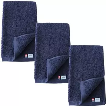 imaa Imabari Towel Сертифицированный тонкий банный набор полотенец Quick Made in Sauna Sakai 3 3, пушистые, тонкие, впитывающие, сухие, Япония, 100% хлопок, (Полотенца темно-синего цвета)
