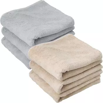 imaa Полотенце для сушки волос из микрофибры Micro Double Soft Absorbent Quick Drying Vacuum Compression Pack 3 Beige x 3 Gray