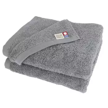 Imabari Face Set of Medium 34 x Made in Towel of Ash [asoboze] Towels, 2, Thick, 82cm, 100% Cotton, Japan, Everyone s (Set 2, Gray) cy-mt275-f2-ag