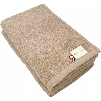 Imabari Lien Face Set of Highly Solid Loosely Made in Japan Towels, Beige, 2, Fluffy, Soft, Absorbent, Medium-Weight, Premium, Color, Twisted, бежевый