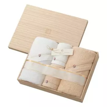 Imabari Shifuku Towel in wooden box SH55100 towel towel (Blissful Towel) (Bath 2P/Face 2P)